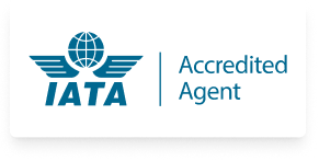 IATA Accredited Agent logo showcasing certified travel agency recognition