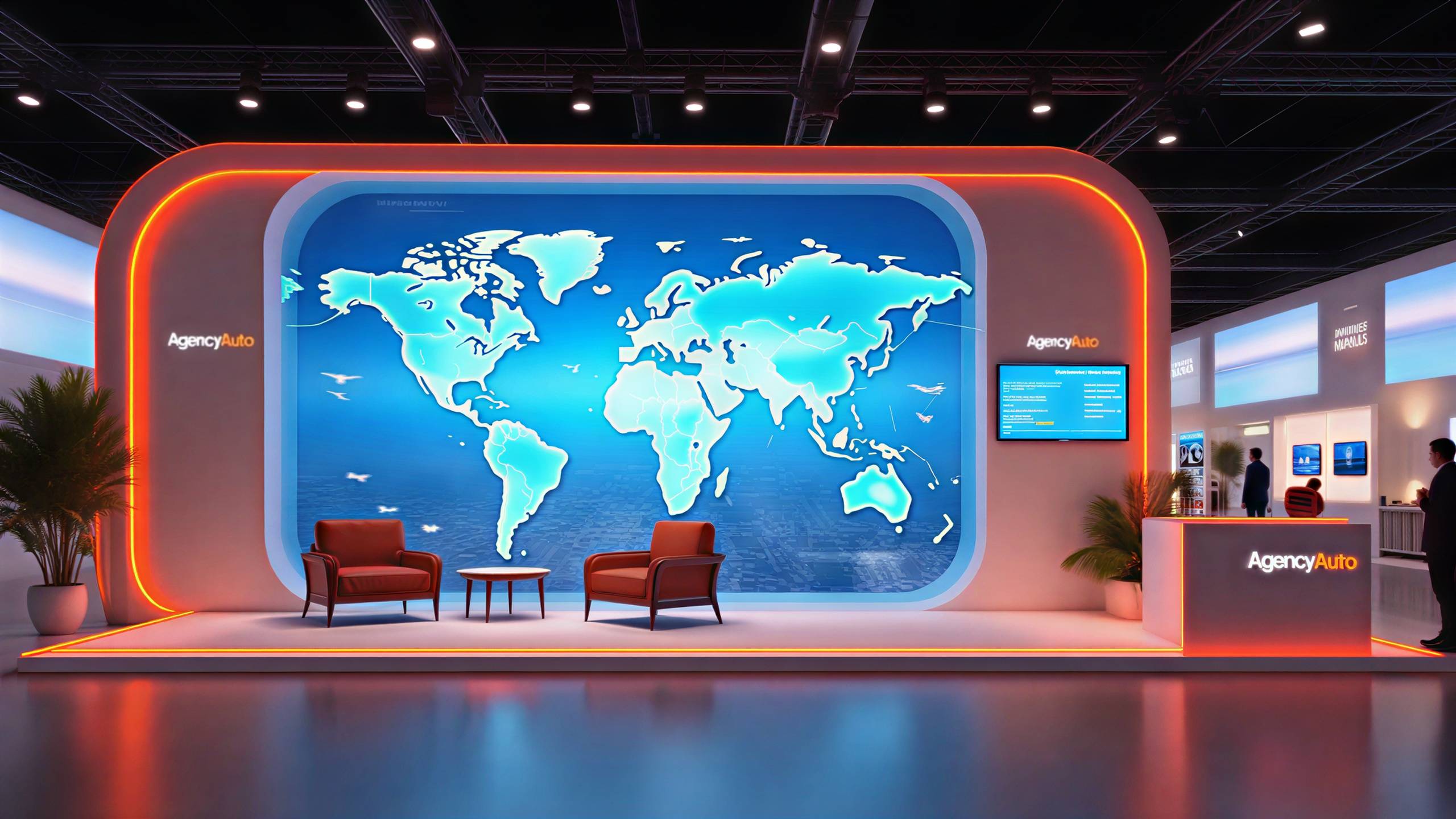 AgencyAuto booth at ITB Asia 2025 showcasing CBT, B2B, and B2C travel technology solutions at Jio World Convention Centre, Mumbai.